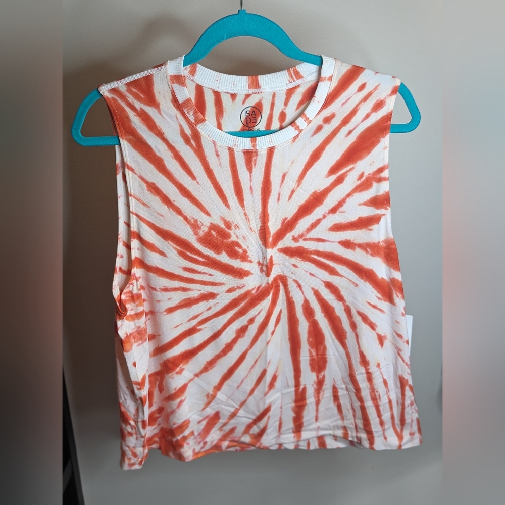 Sage Collective Tie Dye Cropped Tank Top